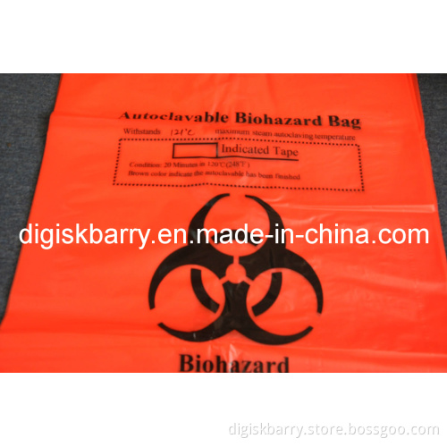 Autoclavable Biohazard Bag for Infectious Waste (Red Color)